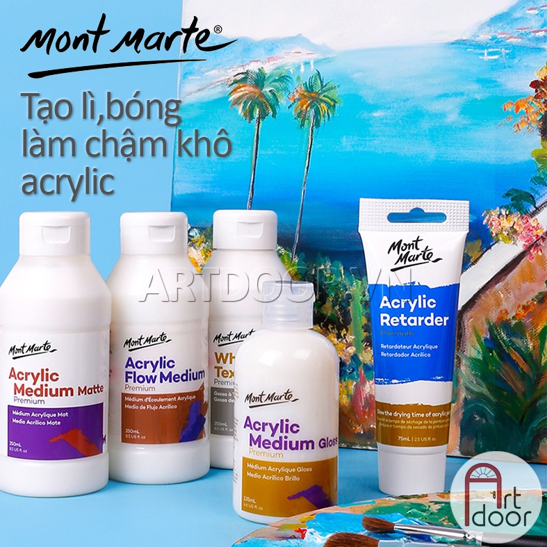 [ARTDOOR] PK Dung môi pha Acrylic MONT MARTE tạo bóng, mượt, lì (đủ loại)