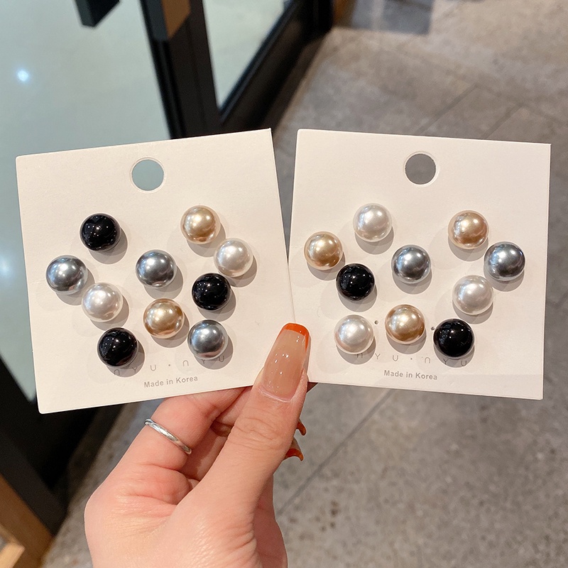 Bộ 2-10 Khuy Măng Sét Đính Ngọc Trai Dễ Thương