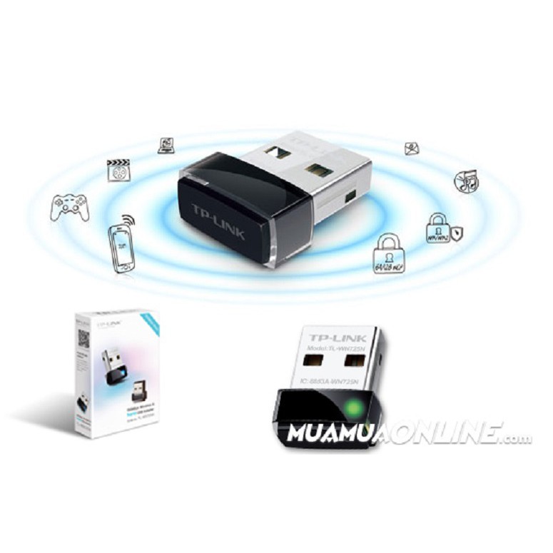 Usb Thu Wifi Tp-Link Wn-725N Nano Bắt Sóng Cực Mạnh