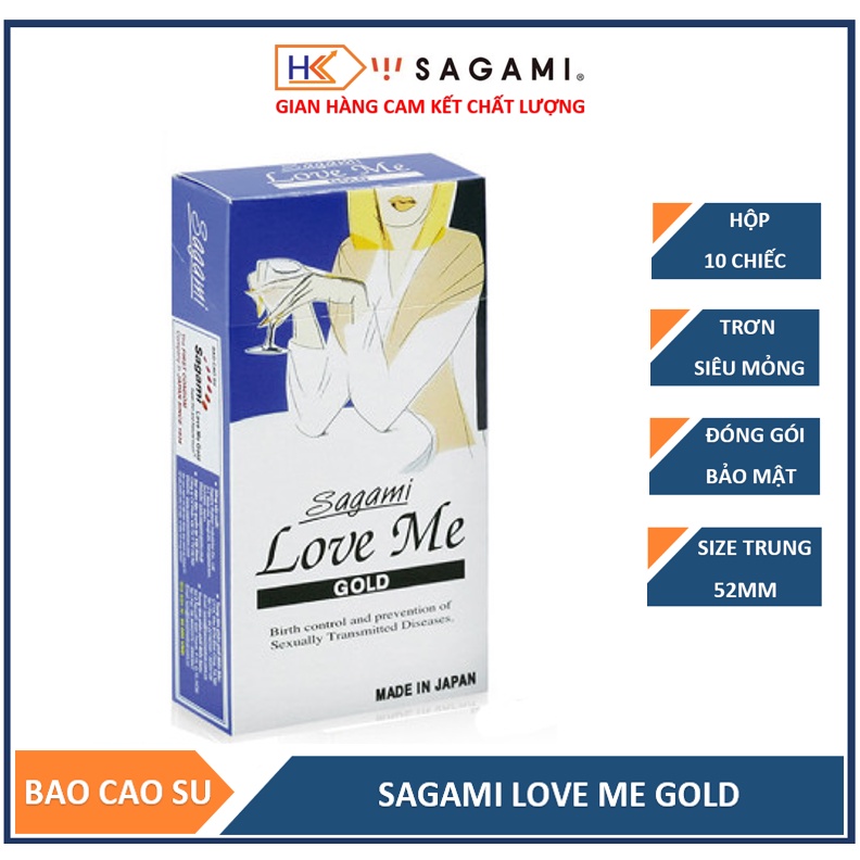 Bao cao su siêu mỏng Sagami Love me Gold 10 chiếc