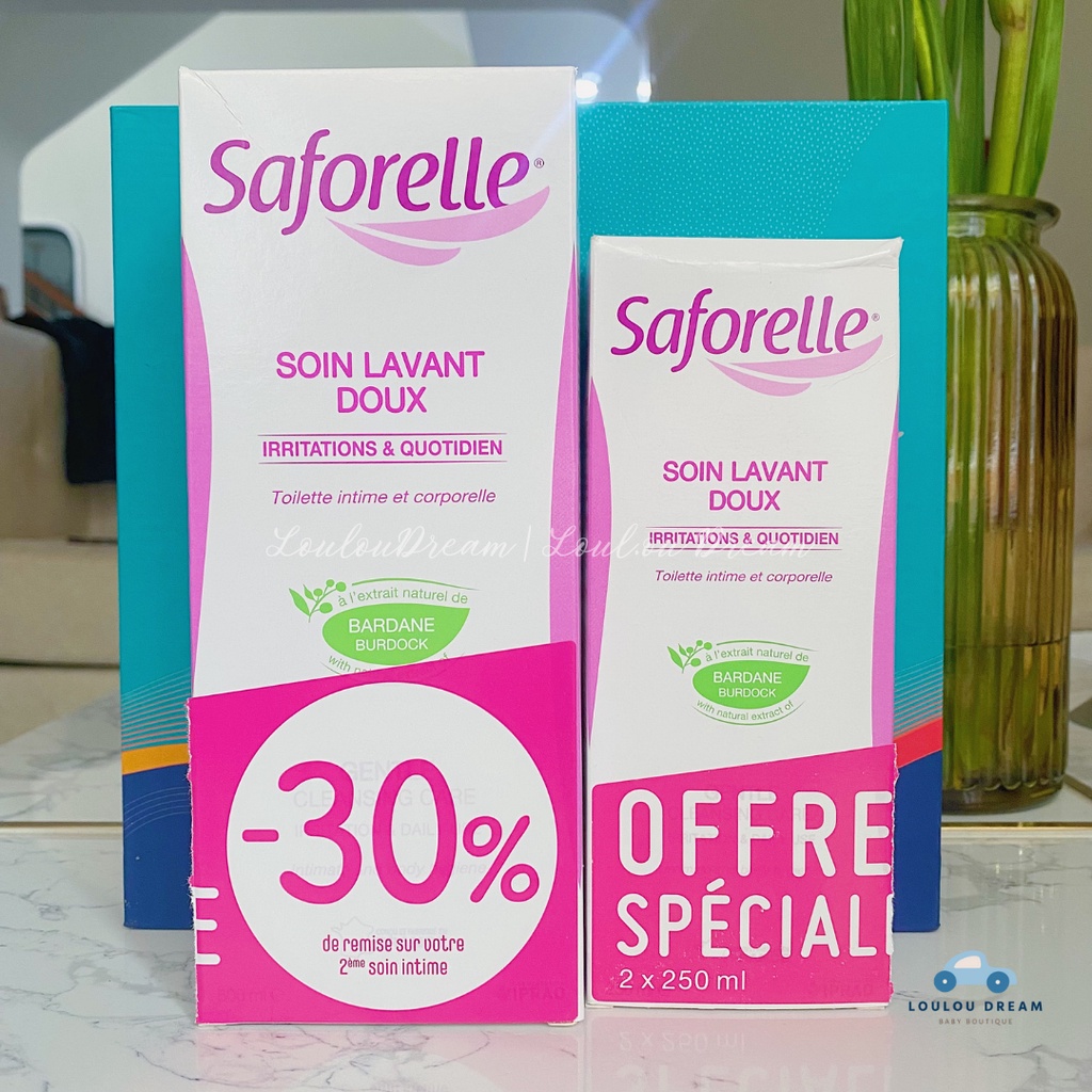 Dung dịch vệ sinh phụ nữ Saforelle Pháp 250ml, 500ml chăm sóc da dịu nhẹ