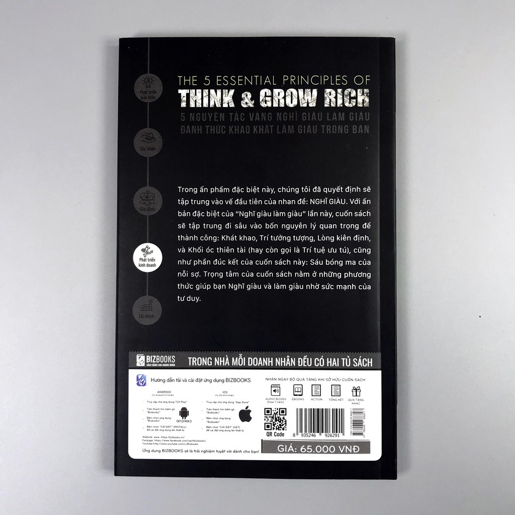 BIZBOOKS - Sách - Think And Grow Rich- 5 Nguyên Tắc Vàng Nghĩ Giàu Làm Giàu - 1 BEST SELLER