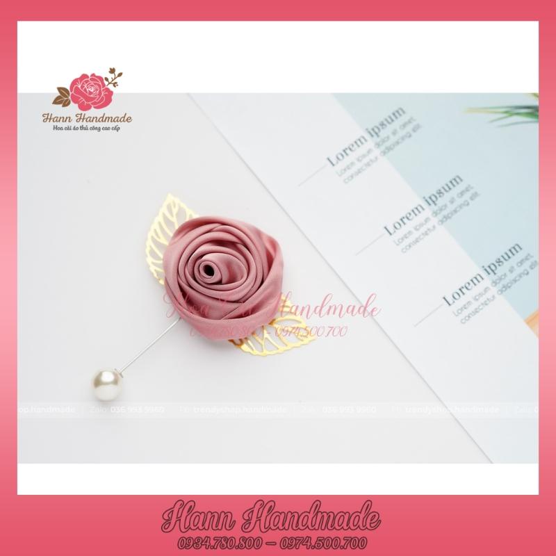 Hoa cài áo, trâm ghim cài váy nữ handmade phối phụ kiện cao cấp sang trọng [HANN- Hoa cài áo, pk thời trang]