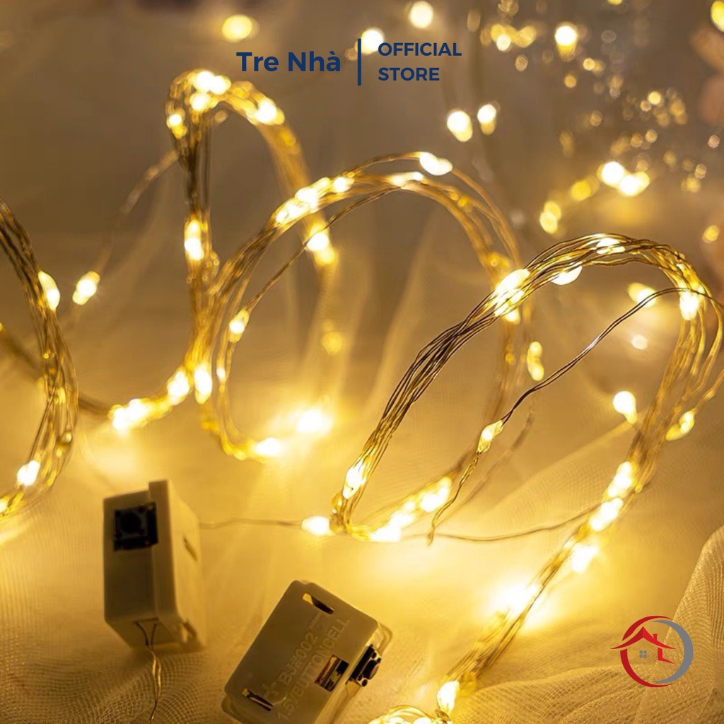 Đèn led đom đóm kèm sẵn pin dài 2 mét ,1 mét
