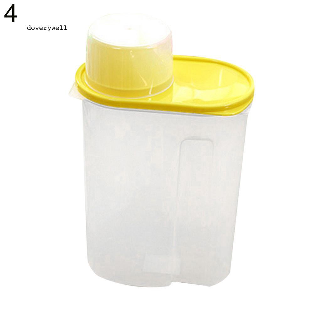 Hộp nhựa trong suốt dung tích 1.9/2.5L có nắp đậy dùng đựng đồ ăn khô tiện dụng