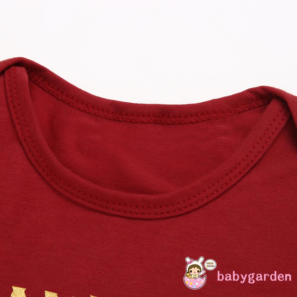 Áo Liền Quần Ngắn Tay Màu Đỏ Cho Bé Sơ Sinh