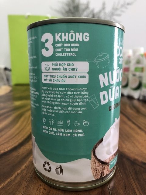 Nước cốt dừa tươi không đường Coco xim 400ml