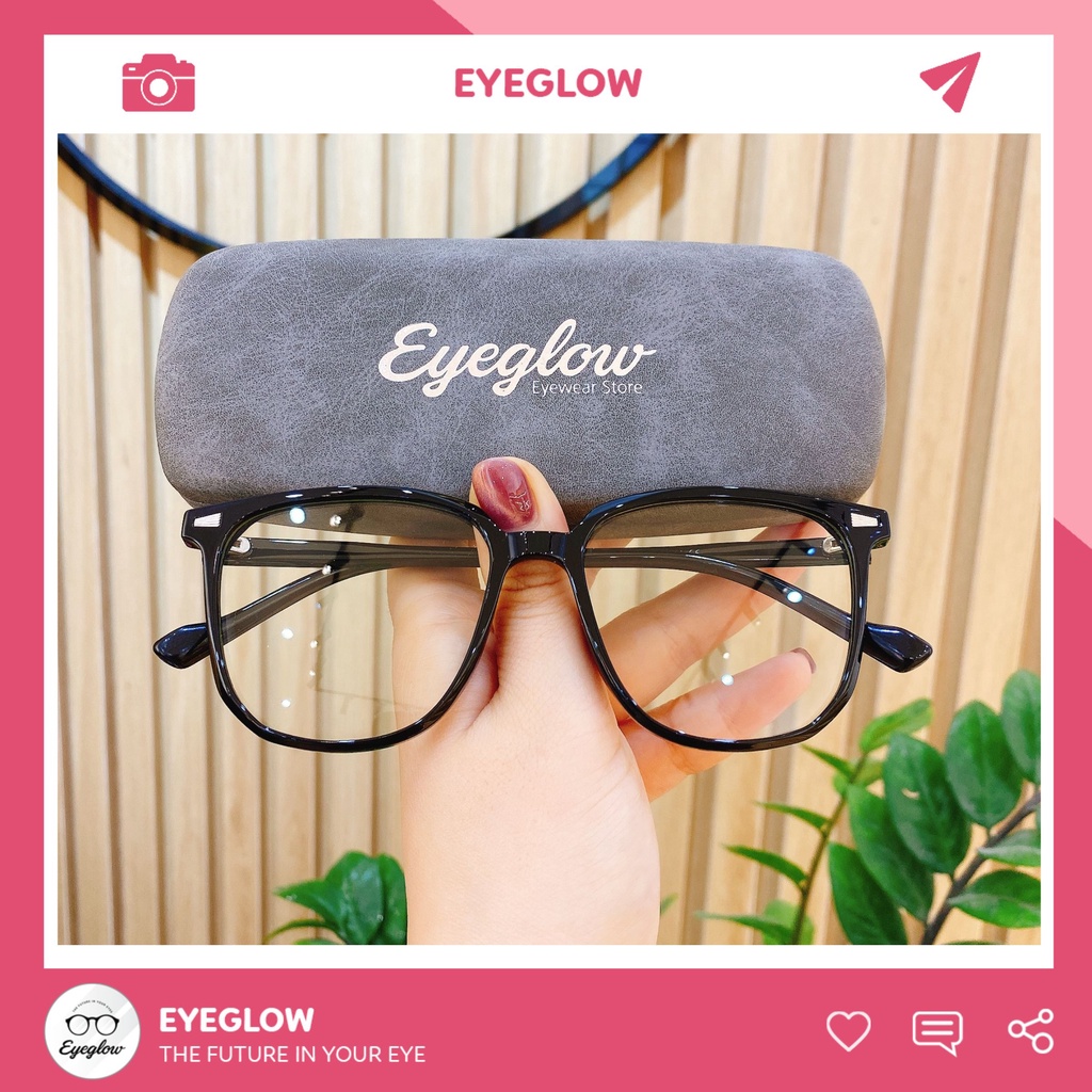 Hộp kính mắt EYEGLOW da lộn thiết kế riêng đặc biệt kích thước 16x7x3cm cao cấp EG2220