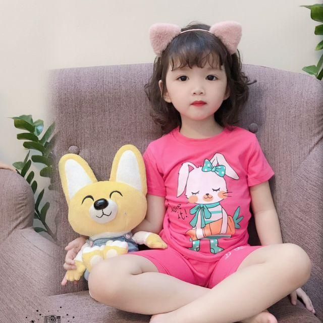 Bộ cotton bé gái cực xinh