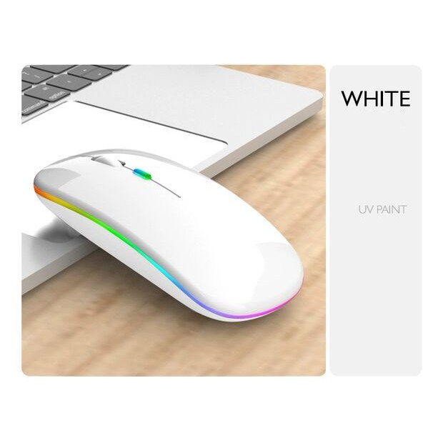 Chuột không dây bluetooth + wireless pin sạc led RGB magiz mouse