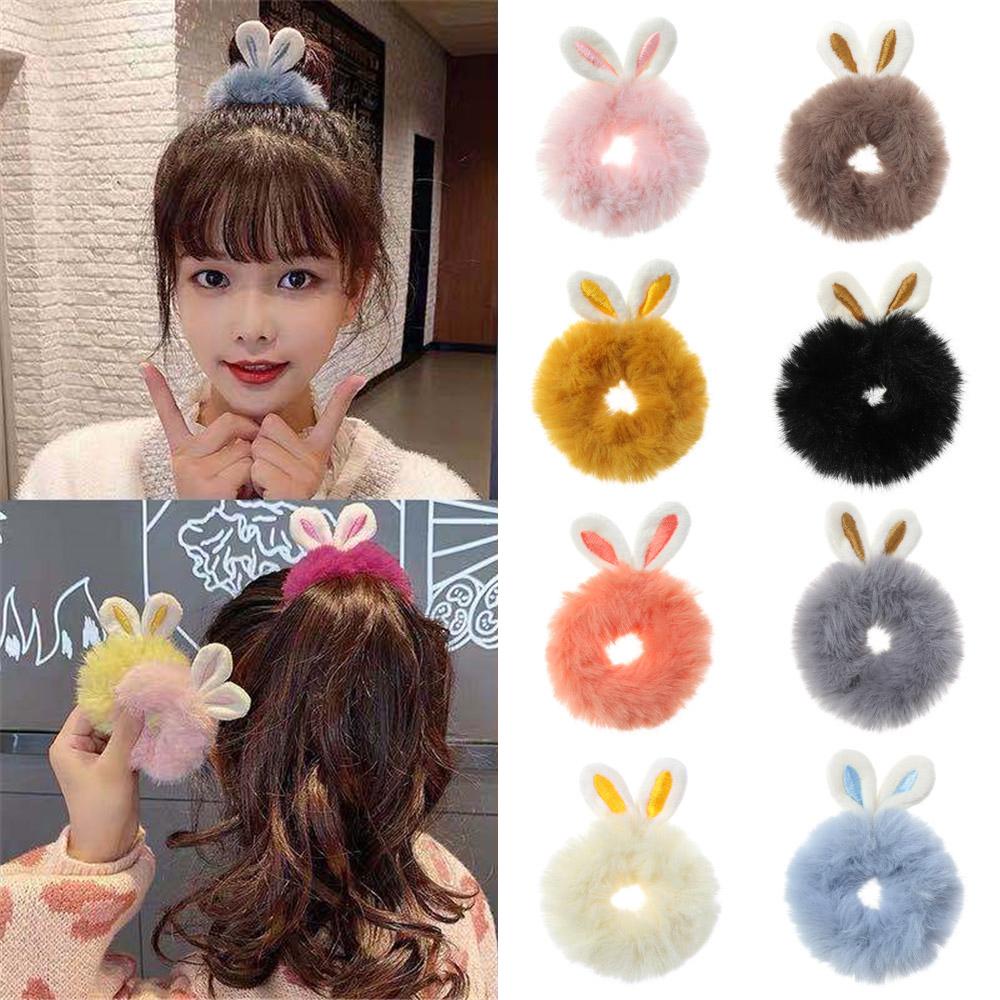 ROWANS Dây Buộc Tóc Lông Xù Đáng Yêu Ngọt Ngào Cho Nữ