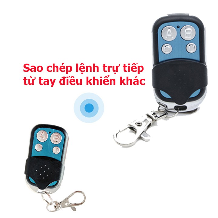 Remote điều khiển từ xa 4 nút học lệnh tần số 433mhz, tay điều khiển từ xa 4 nút - Esmarthome