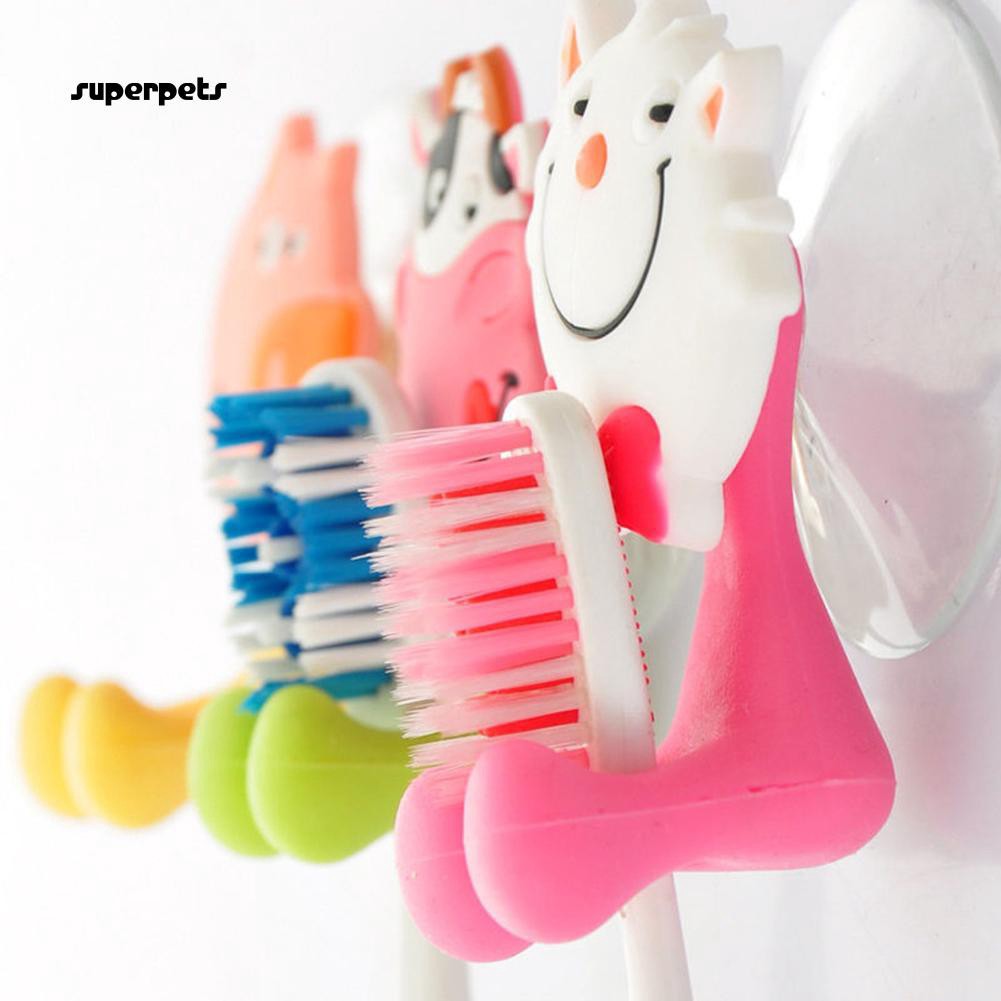 Giá treo bàn chải đánh răng gắn tường hình động vật dễ thương