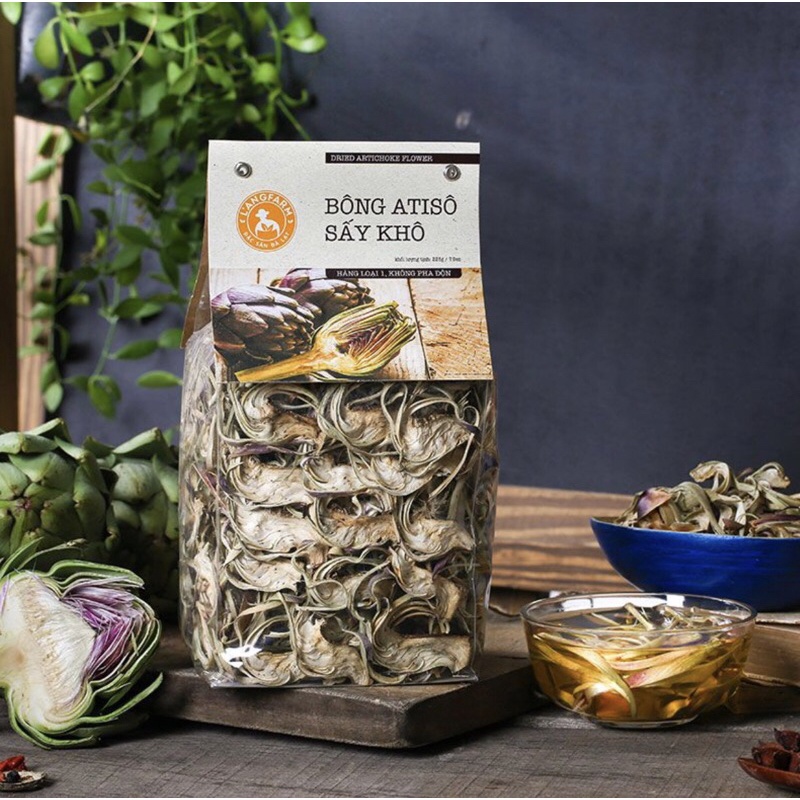 Bông Atiso Sấy Khô Langfarm Bịch 225G