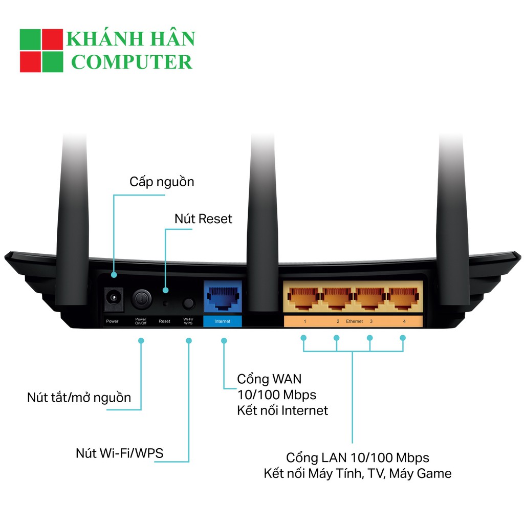 [ SIÊU RẺ]Bộ phát Wi-Fi Chuẩn N Tốc Độ 450Mbps TP-Link TL- WR940N V6.0-Bảo hành 24 T