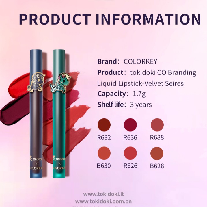 Son Kem Colorkey Tokidoki Màu Nhung Lì 1.7g | BigBuy360 - bigbuy360.vn