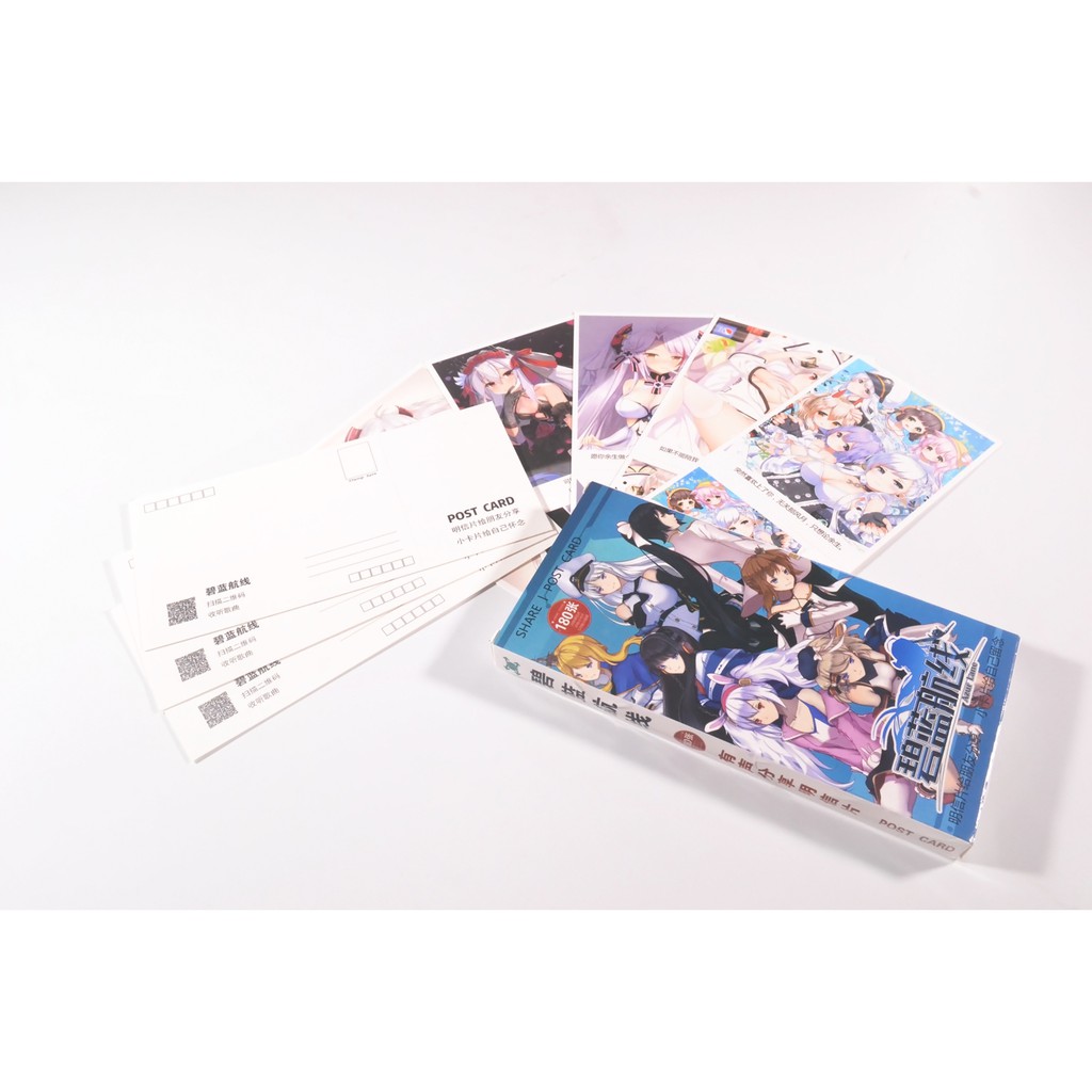 Hộp Postcard, Bưu thiếp Anime - Azur Lane 19x9.5cm [AAM] [PGN22]
