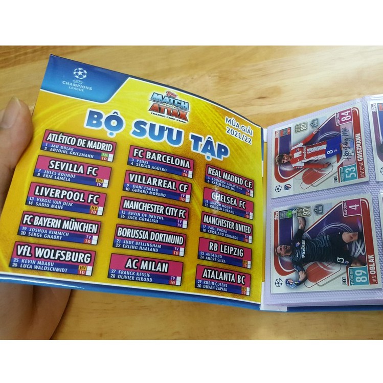 LẤP LÁNH -  BST Album thẻ in Match Attax 2021/2022 UEFA Champions League có lấp lánh