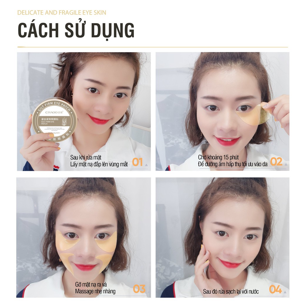 [Mã SKAMSALE8 giảm 10% đơn 200K] Mặt Nạ Mắt Collagen CIYAOO 💝FREESHIP💝 Dưỡng Mắt và Giảm Thâm Quầng Mắt (Hộp 60 Miếng) | BigBuy360 - bigbuy360.vn