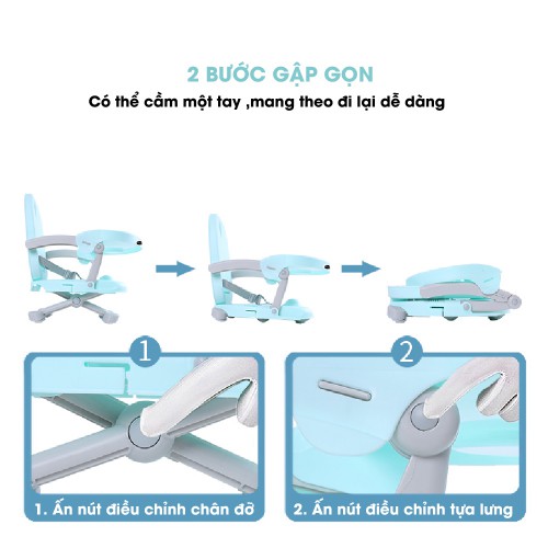 Ghế ăn dặm cho bé đi du lịch Mastela 1013 ăn dặm kèm mặt bàn - tiêu chuẩn ASTM Mỹ, BPA FREE an toàn cho bé