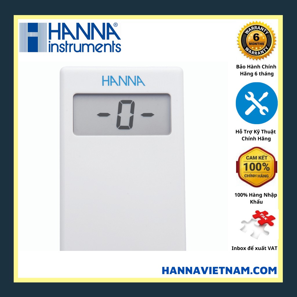 Máy Đo Nhiệt Độ Hanna HI98509 - Nhiệt Kế Bỏ Túi Có Dây cáp Silicon 1m -chức năng CALCheck tự kiểm tra máy , đầu dò