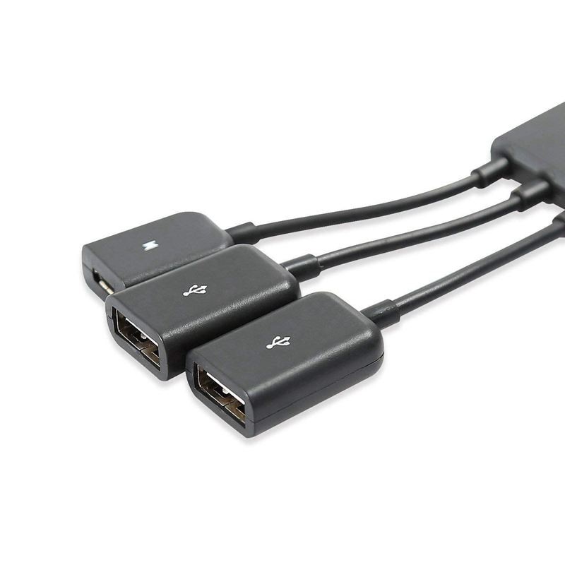 Dây Cáp Chuyển Đổi Cổng USB 3.1 Type C 2.0 + Micro-USB 3 trong 1 OTG HUB