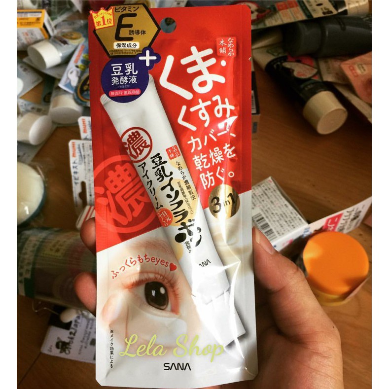 Kem Dưỡng Mắt Sana 3 In 1 Chiết Xuất Từ Đậu Nành (20g) Nhật Bản