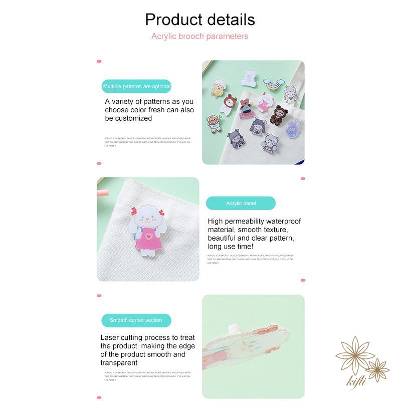 Huy Hiệu Cài Áo Nhựa Acrylic - Pin Cài BALO Hộp Bút, Sticker Trang Trí, Phụ Kiện Khuy Dễ Thương AMKO