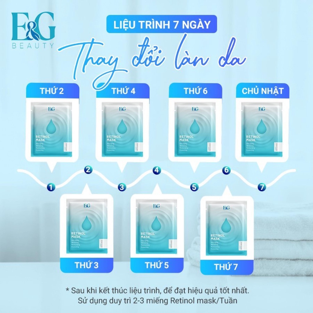 Mặt na XuanDao mặt nạ giấy Retinol Mask E G dưỡng da trắng da cấp ẩm chuyên sâu tái tạo trẻ hóa da