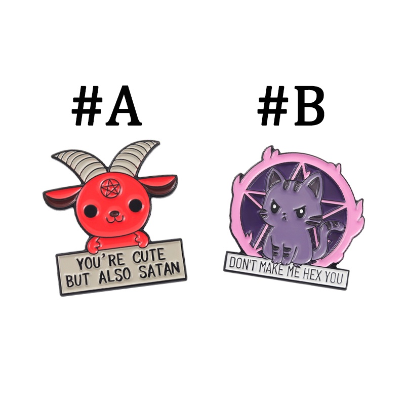 Ghim Cài Áo Hình Dáng Chú Dê/Mèo Phù Thủy Dễ Thương