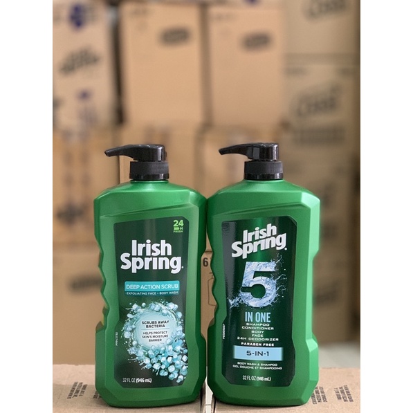 &lt;CHÍNH HÃNG&gt; Tắm gội/ Sữa tắm Irish Spring 946ml