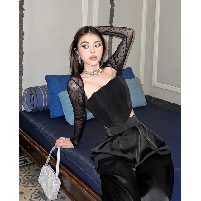 [Pass] Áo Pansy croptop mael.femme XS mới new tag