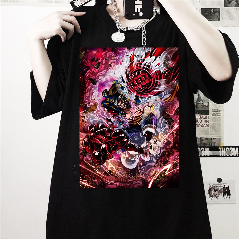 HOT 💥  Áo thun One Piece: Luffy Nika Gear 5 Unisex Trùm Cuối Manga Anime phom rộng unísex