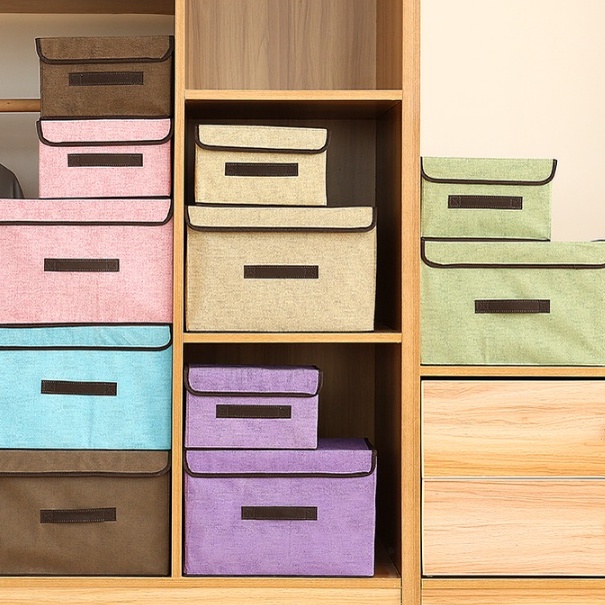 [Thánh chứa chăn ga] Hộp túi vải gấp gọn đựng đồ đa năng có nắp decor nhà cửa