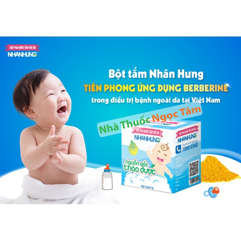 ✔️(Quà Xinh) Bột Tắm trẻ em Nhân Hưng Trẻ hết bênh ngoài da như Hăm da, Rôm sảy, Mụn nhọt ,Mẩn ngứa