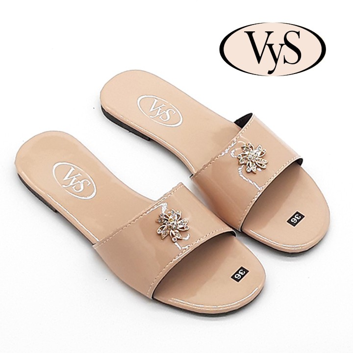 Dép lê bệt nữ quai ngang khoá hoa đơn giản xinh xắn thời trang cao cấp VYS TA6221 (Nhiều màu)