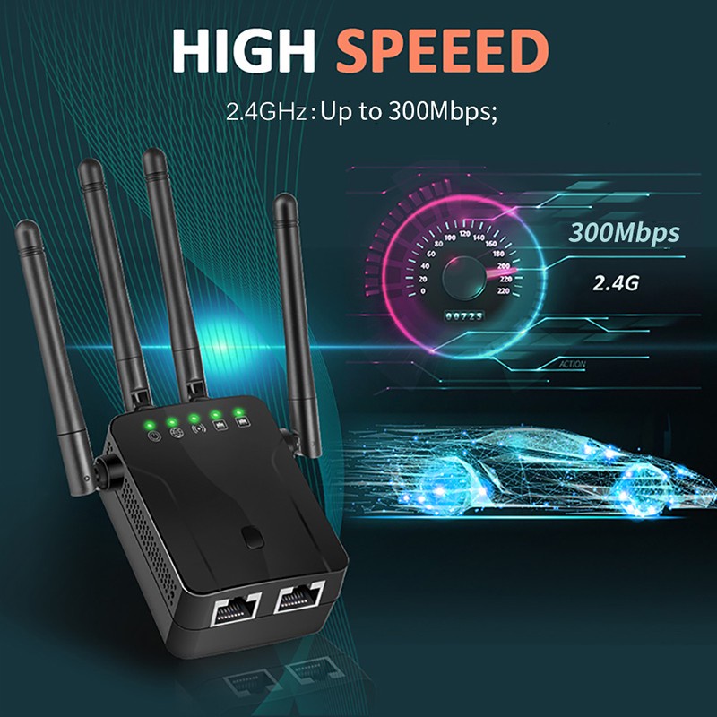 Bộ Khuếch Đại Tín Hiệu Wifi Không Dây Zoey 300m 4 Ăng Ten | BigBuy360 - bigbuy360.vn