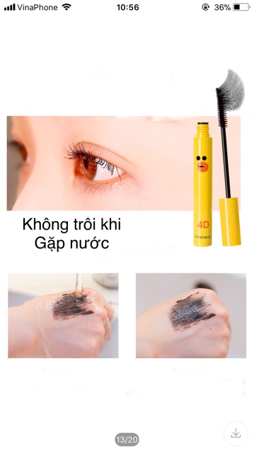 Mascara 4D 3 IN 1  vịt vàng và gấu nâu | BigBuy360 - bigbuy360.vn