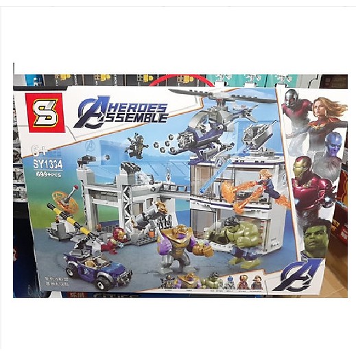 Bộ Lego Lắp Ráp Xếp Hình Marvel Mô Hình Cuộc Tổng Tấn Công Của Avengers 742 Khối