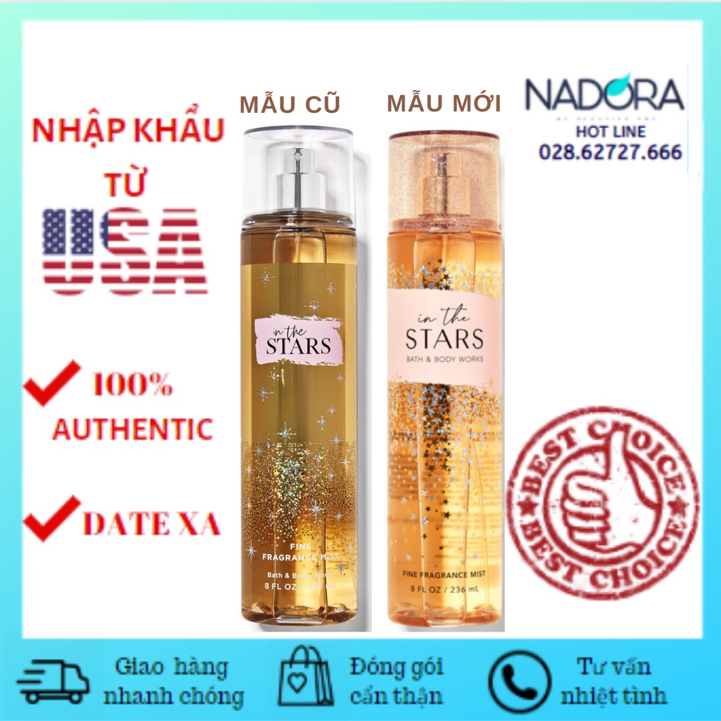 Xịt thơm toàn thân Bath and Body Works In The Stars Body Mist 236ml