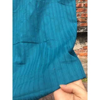 vải thô dệt kẻ xanh cổ vịt