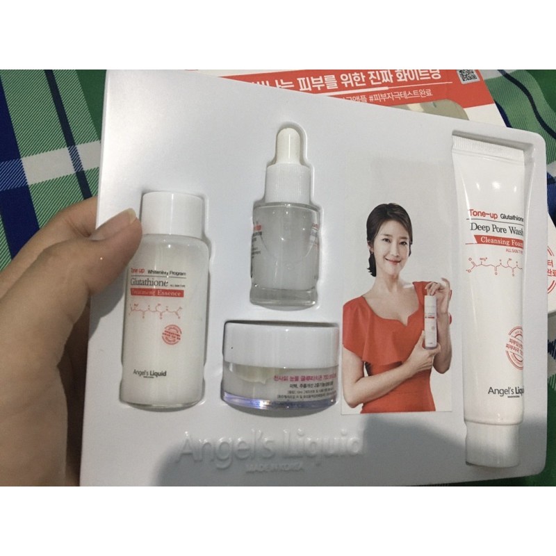 Bộ kit dưỡng trắng da, làm mờ thâm nám 7days Angel’S Liquid whitening program Glutathion Special