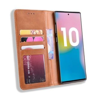 [Hàng mới về] Bao da dạng ví hiệu Leather Luxury dành cho Samsung Note 10 Plus