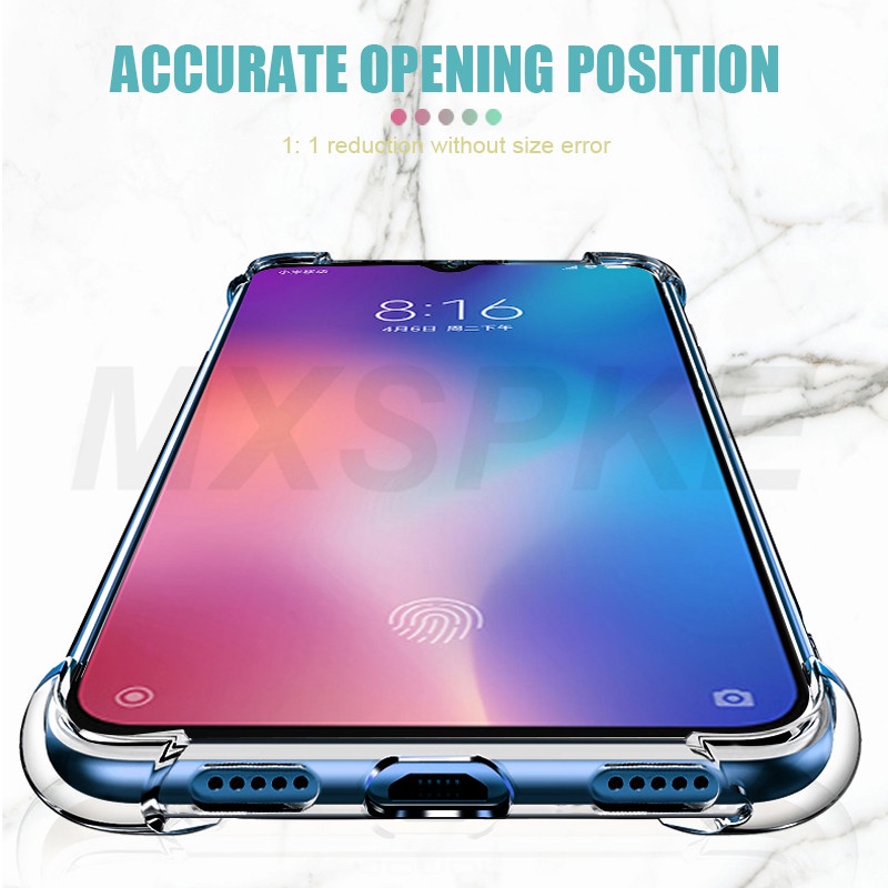 Ốp Điện Thoại Silicon Trong Suốt Chống Sốc Sang Trọng Cho Xiaomi Mi 9 8 A3 A2 10 11 Lite Case Xiaomi Mi 9 8 SE 9T 11X 10T
