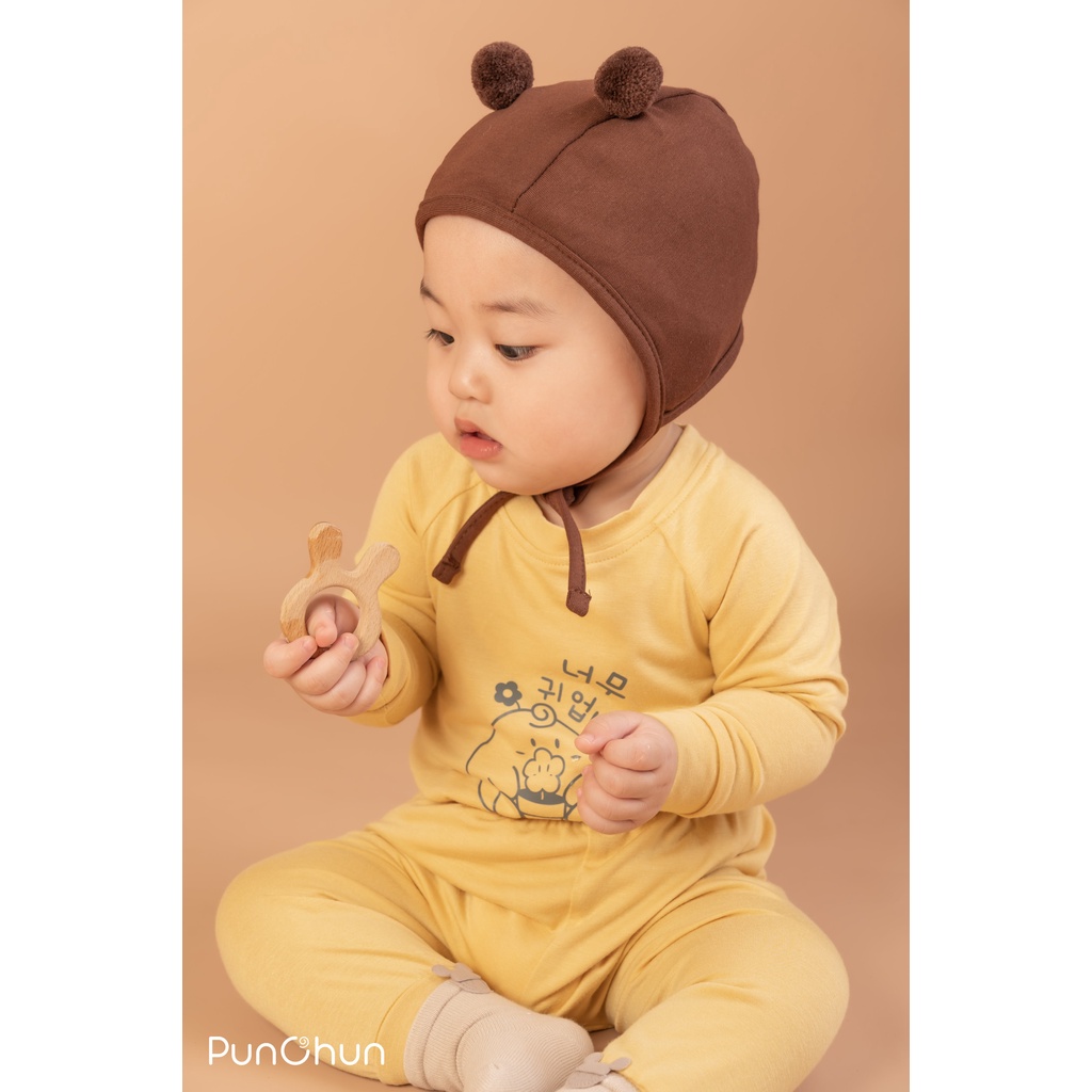 PUNCHUN Bộ quần áo dài tay raglan cho bé trai bé gái Punchun PCAW22D2205
