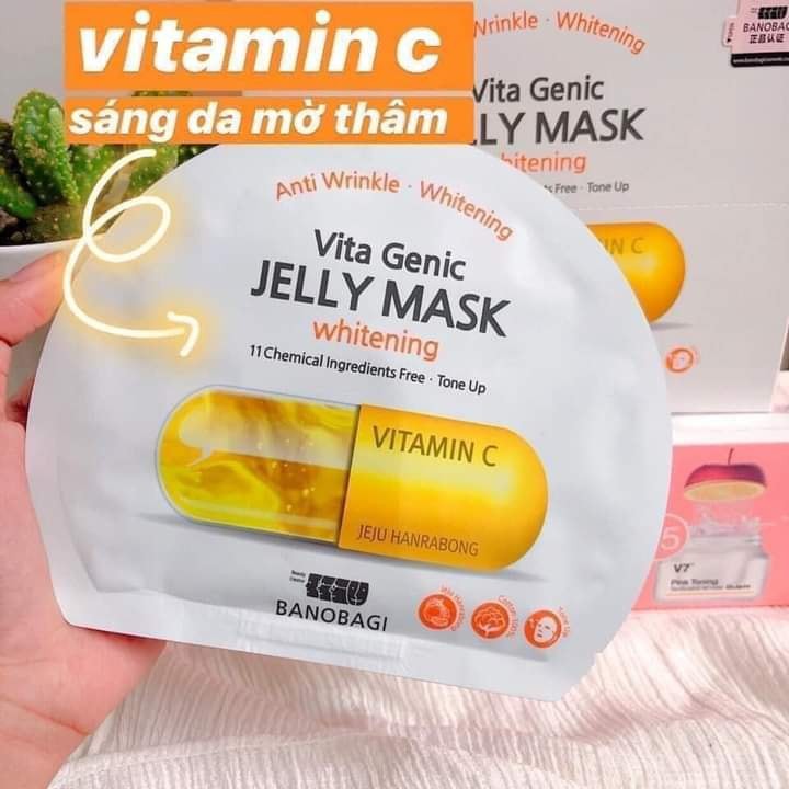 Mặt nạ Banobagi Vita Genic Whitening Jelly Mask VitaminC Màu Vàng 30ml