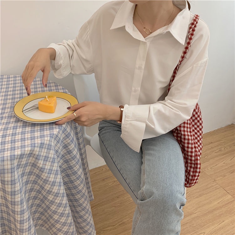 Áo Sơ Mi Tay Dài Nhiều Màu Sắc Phong Cách Hàn Quốc Thời Trang Cho Nữ