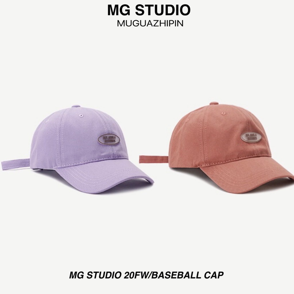 Mũ bóng chày MG STUDIO hoạ tiết tên nhãn hiệu nổi xinh xắn