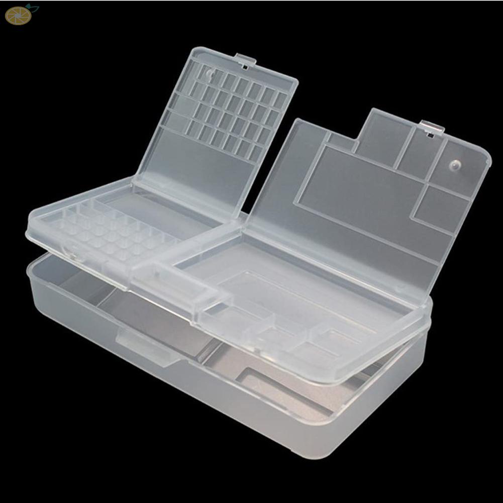 1 Hộp Đựng Ốc Vít Hình Chữ Nhật Bằng Nhựa Trong Suốt