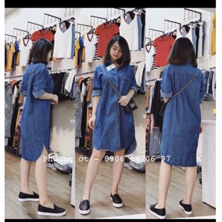 Váy jean sơ mi suông MSBD31
